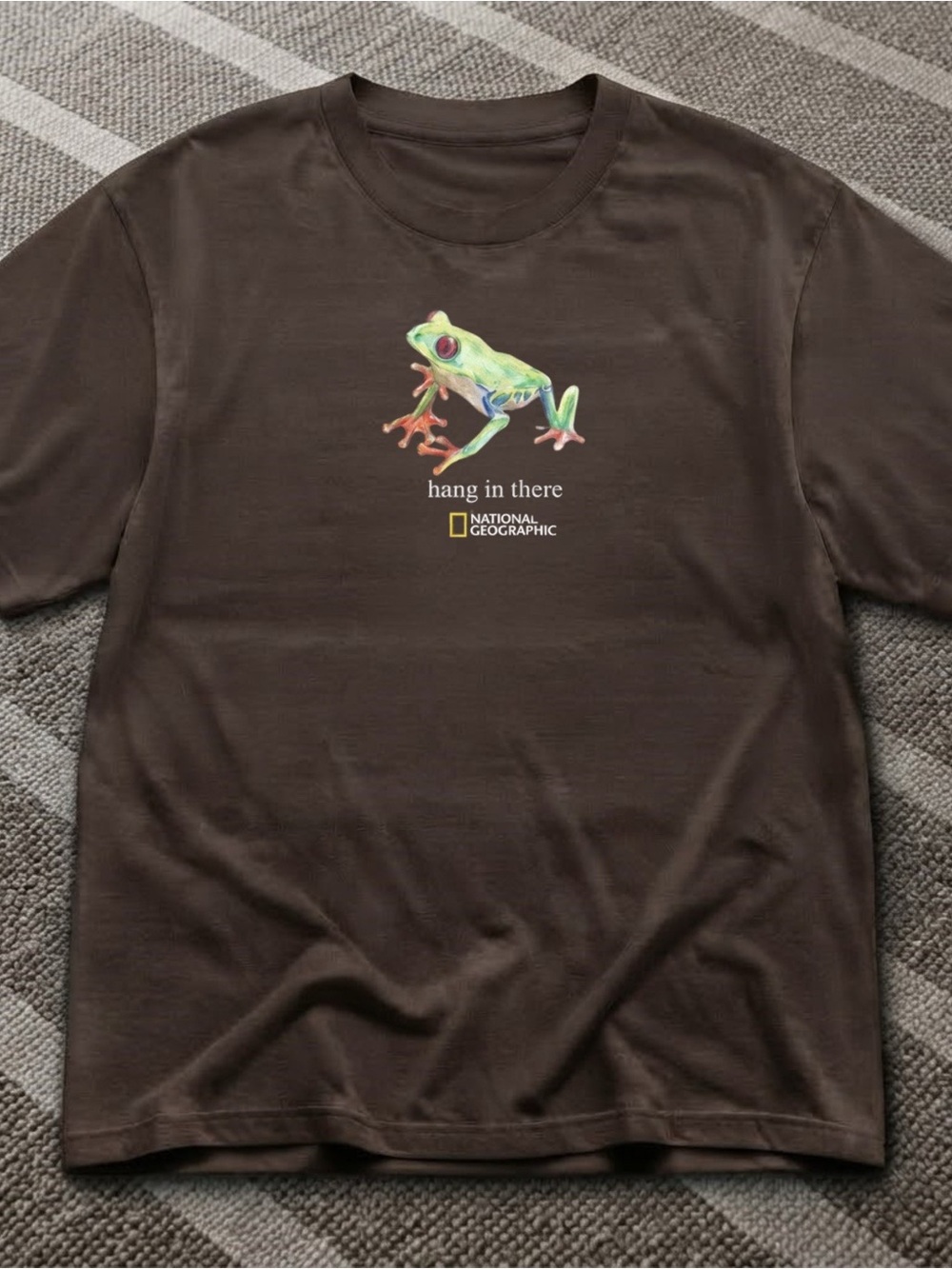 Gildan National Geographic Brown 'Hang In There' Frog Graphic T-Shirt